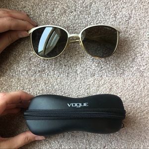 POLARIZED Vogue White and Gold Sunglasses